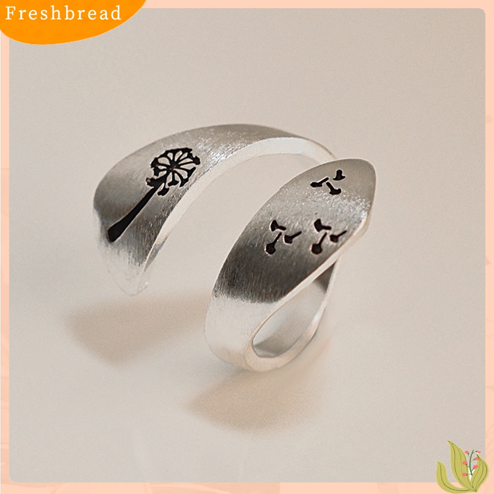 &lt; Freshbread &gt; Sederhana Wanita Dandelion Spiral Pembukaan Jari Cincin Adjustable Pesta Perhiasan Hadiah