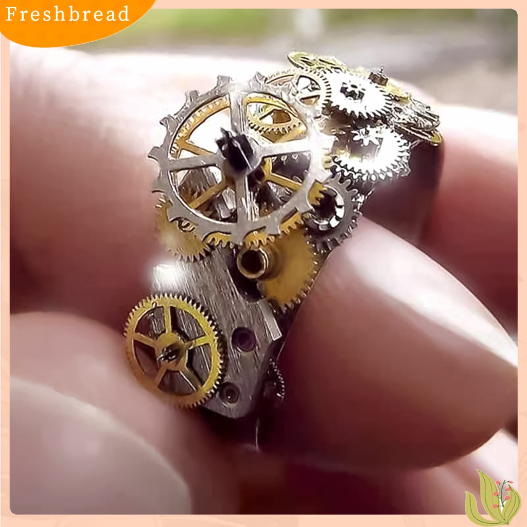 &lt; Freshbread &gt; Perhiasan Cincin Bentuk Geometris Hias Vintage Clockwork Gear Finger Ring Untuk Ulang Tahun Pernikahan