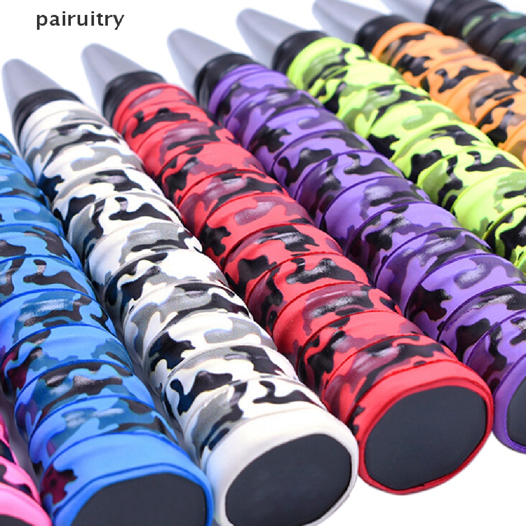 Prt Serap Keringat Raket Tape Anti slip Handle Grip Untuk Tenis Badminton Kamuflase PRT