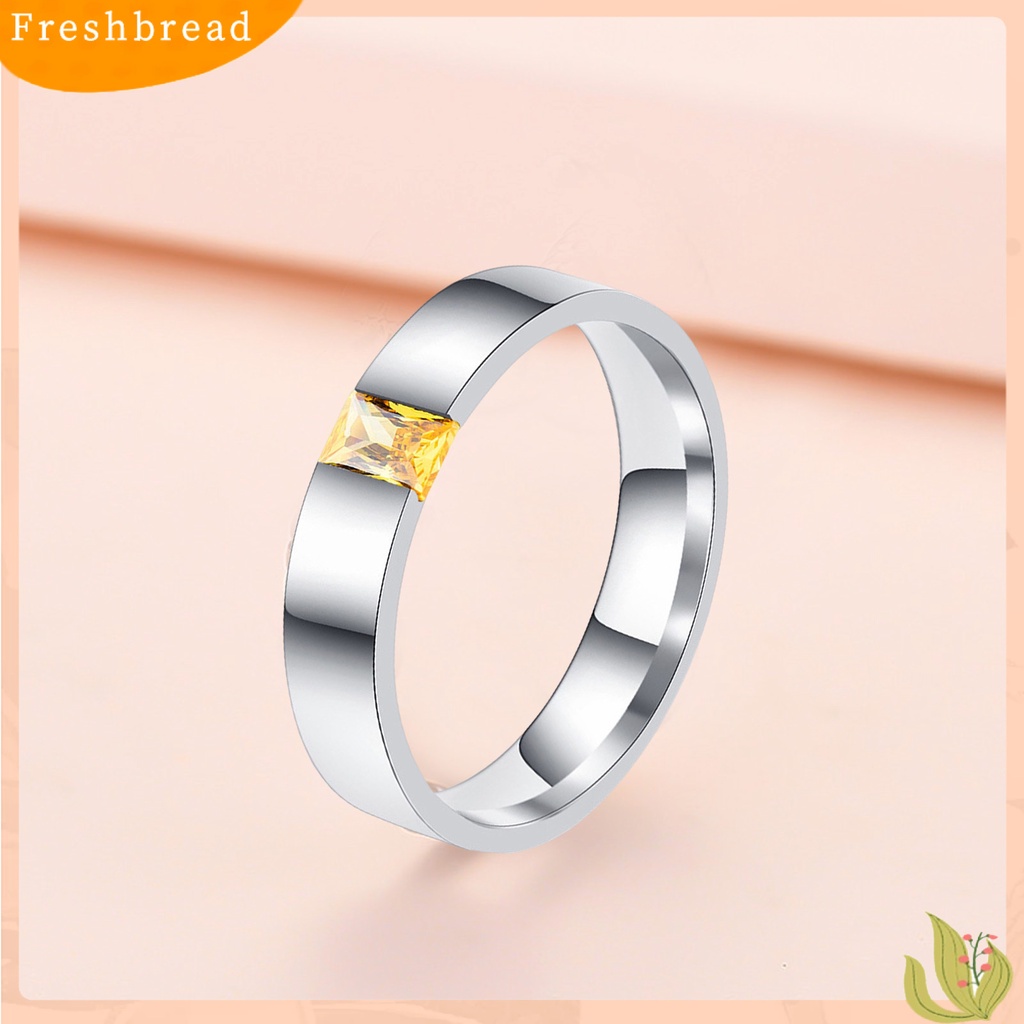 &lt; Freshbread &gt; Cincin Unisex Bright Luster Adjustable Open Design Glossy Semua Pertandingan Dekorasi Hadiah Cubic Zirconia Wanita Pria Pernikahan Pertunangan Ring Untuk Perjamuan