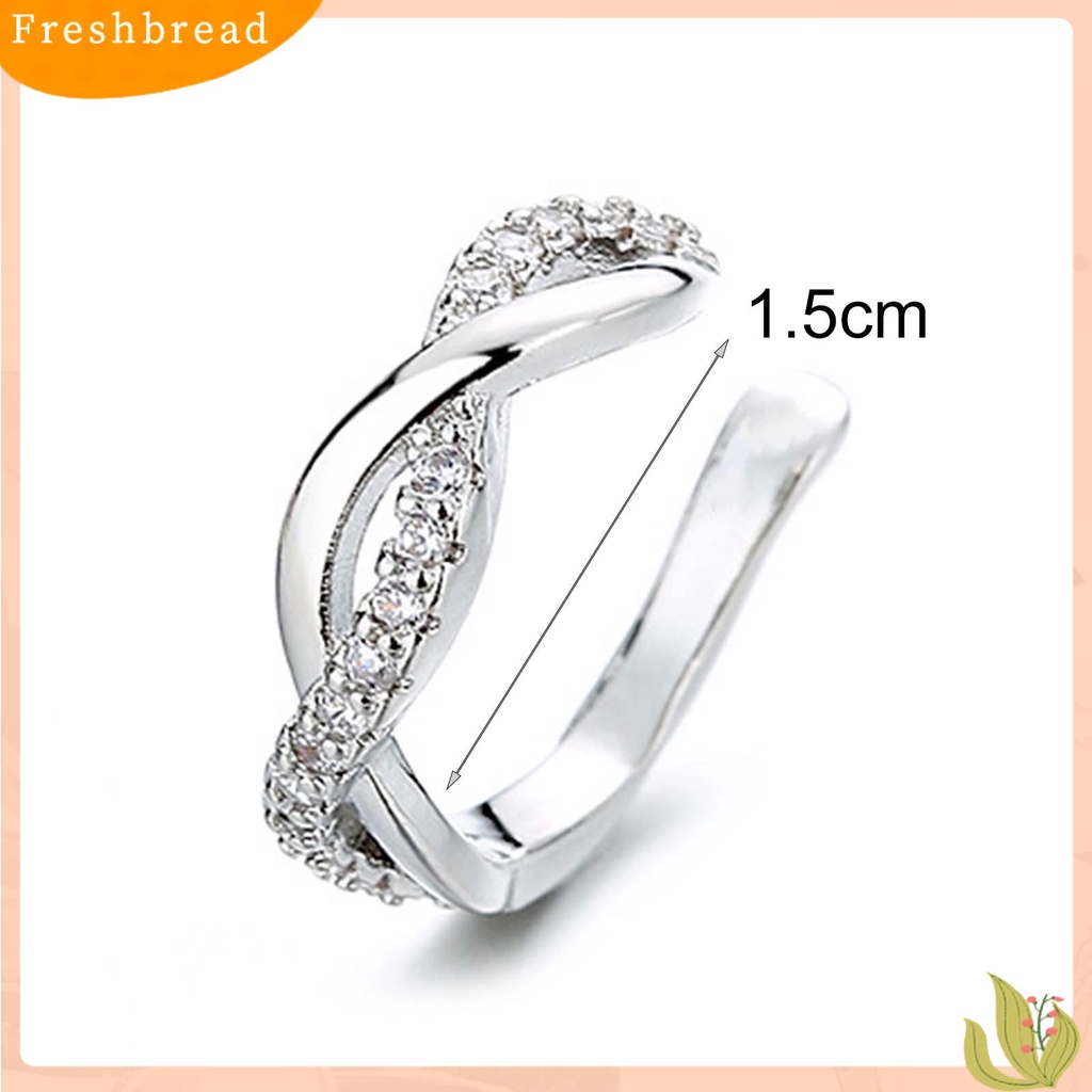 &lt; Freshbread &gt; 1Pc Anting Klip Geometris Berlian Imitasi Perhiasan Berkilau Gaya Korea Manset Telinga Untuk Pernikahan