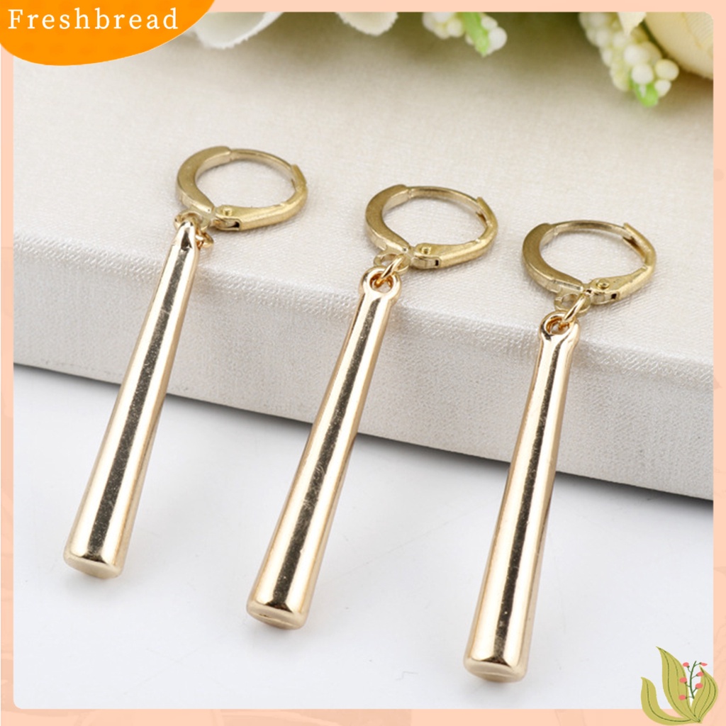 &lt; Freshbread &gt; Wanita Anting Gantung Warna Solid Paduan Sederhana Tahan Lama Lady Hook Earrings Perhiasan Wanita