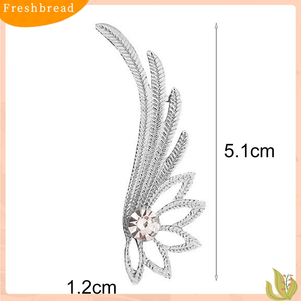 &lt; Freshbread &gt; 1Pc Anting Klip Berongga Keluar Bentuk Sayap Vintage Non Tindik Anting Manset Pendaki Untuk Pesta