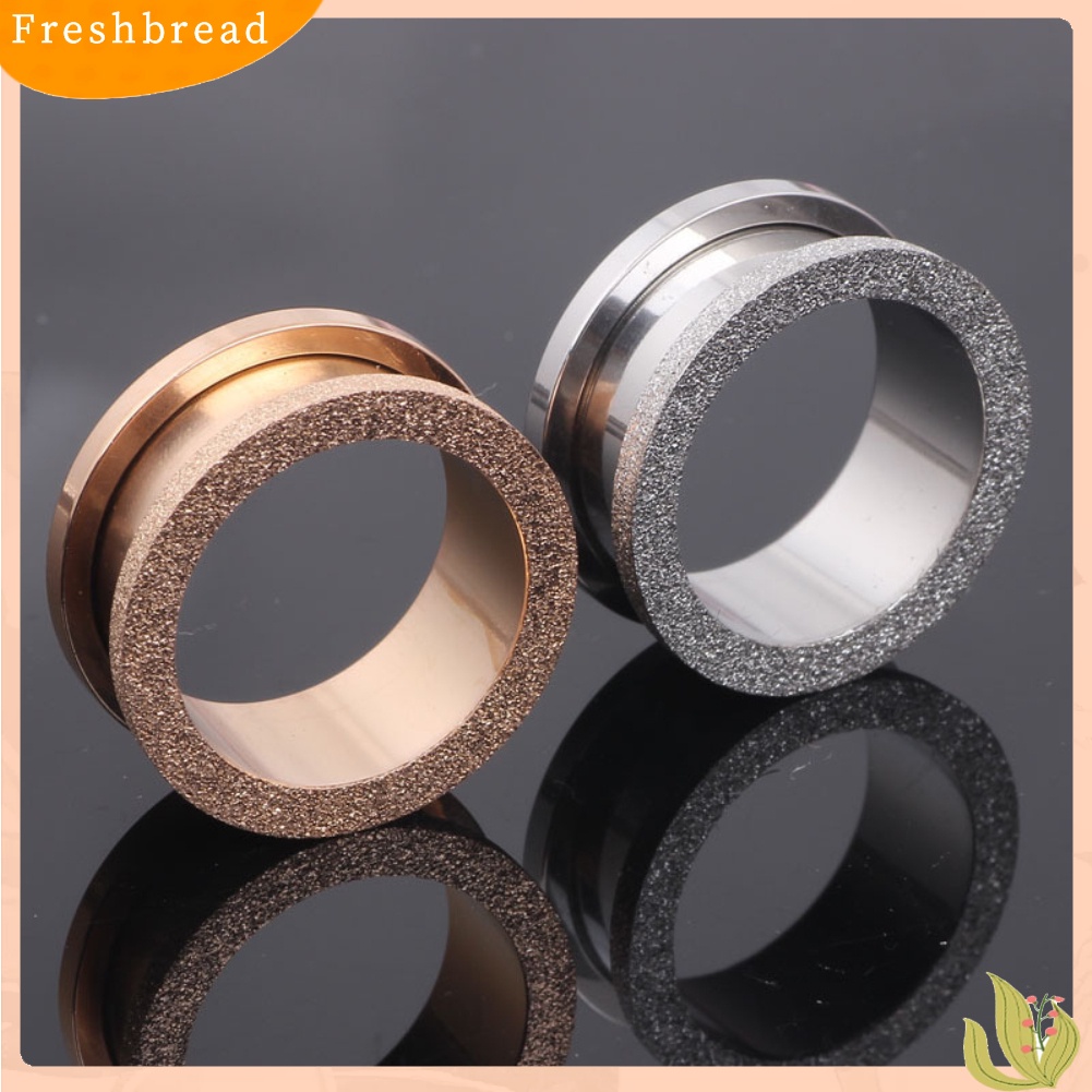 &lt; Freshbread &gt; 4mm-20mm Fashion Matte Glitter Unisex Ear Tunnels Plugs Piercing Perhiasan Dekorasi