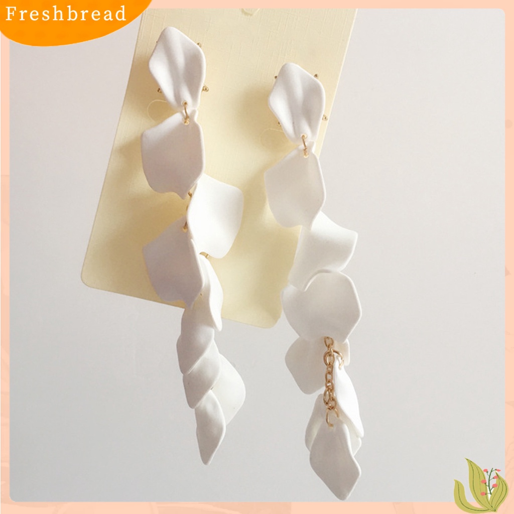 &lt; Freshbread &gt; 1pasang Indah Menjuntai Anting-Anting Tahan Aus Akrilik Panjang Wanita Menjuntai Drop Earrings Perhiasan Aksesoris