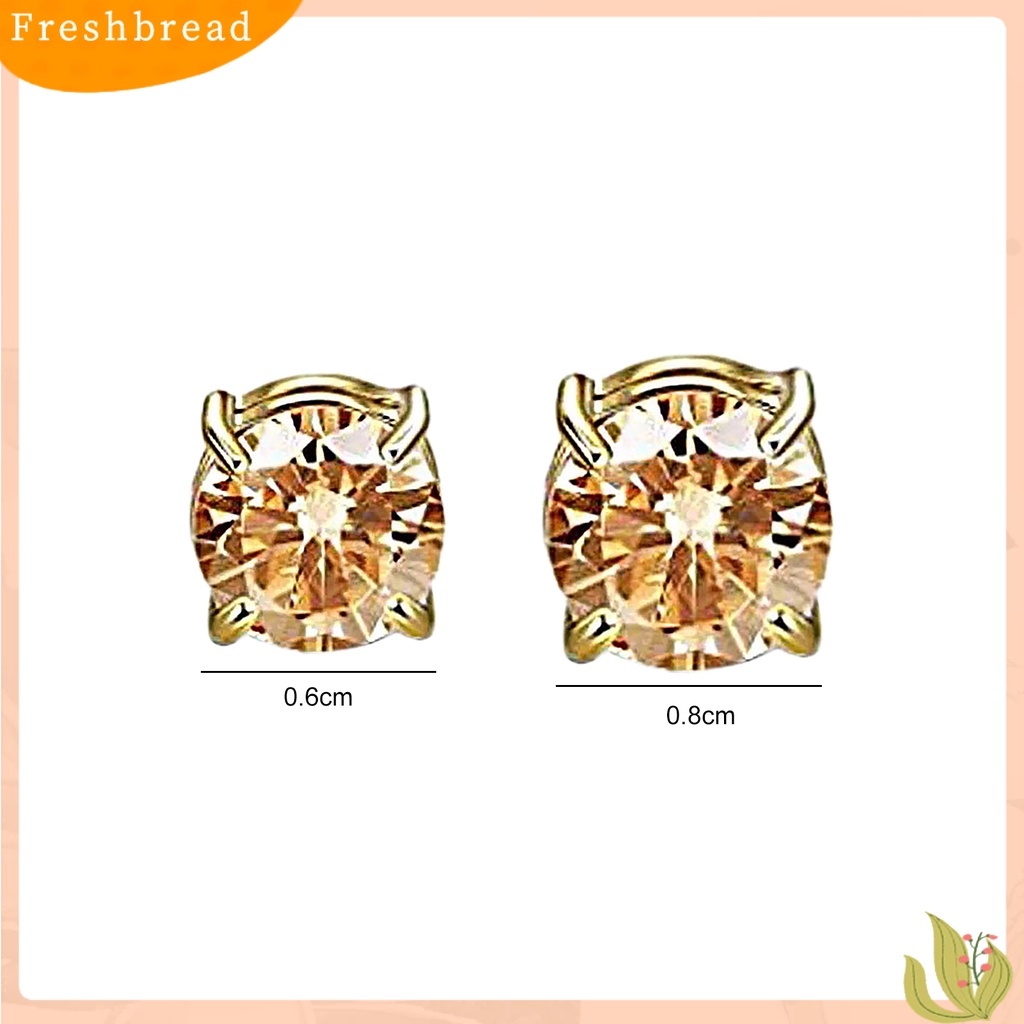 &lt; Freshbread &gt; 1Pc Klip Telinga Non Piercing Tidak Sakit ic Geometris Kilau Terang Wanita Pria Cubic Zirconia Klip Anting Perhiasan Dekorasi Hadiah Untuk Pesta