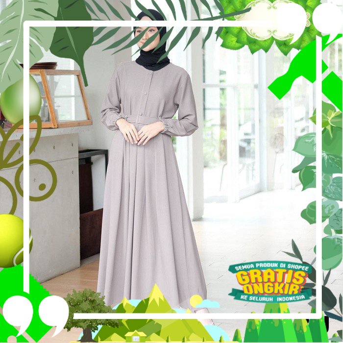 Baju Gamis Dress Wanita Cewek Dewasa Remaja Anak Muslim Busui Kekinian Modern Simple Elegan Mewah Ko