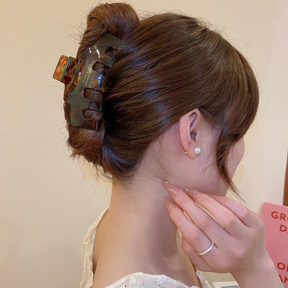 Agustina Asetat Rambut Cakar Temperamen Vintage Besar Hairgrip Pesta Hiasan Kepala Hadiah Untuk Gadis Fashion Hiasan Kepala Korea Hiu Klip