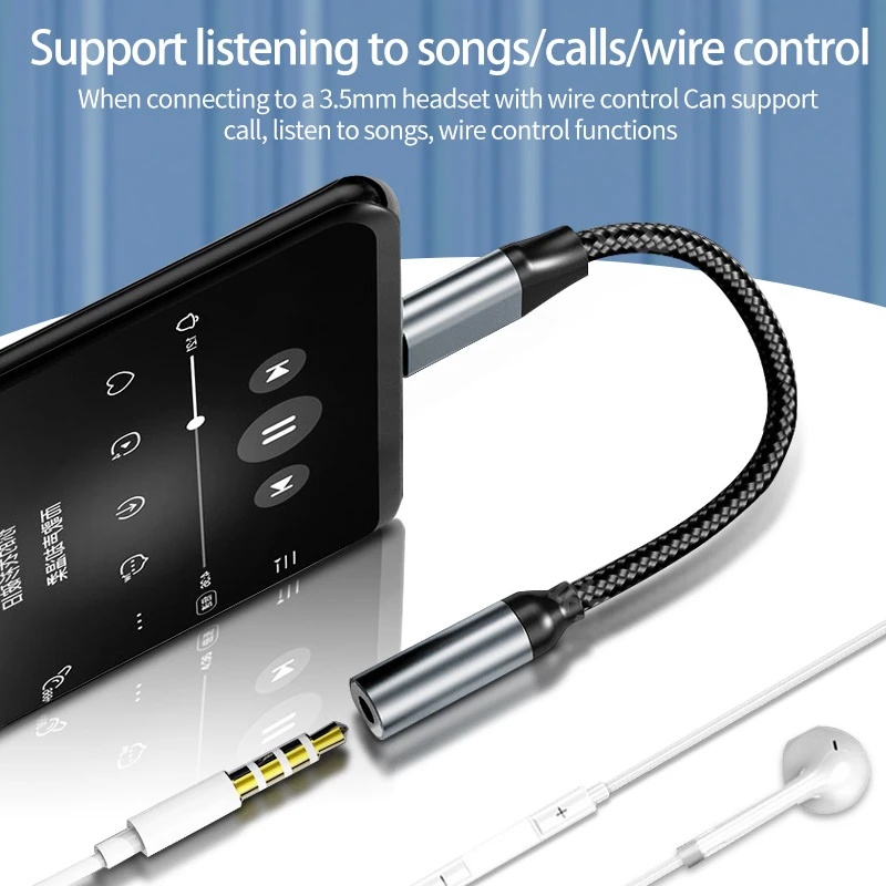 Hot Sale/USB Tipe C Ke 3.5mm Aux Adapter Untuk Huawei Xiaomi POCO Samsung Galaxy S21 Earphone Jack Digital Audio Converter HiFi DAC Untuk Aksesoris Ponsel Android