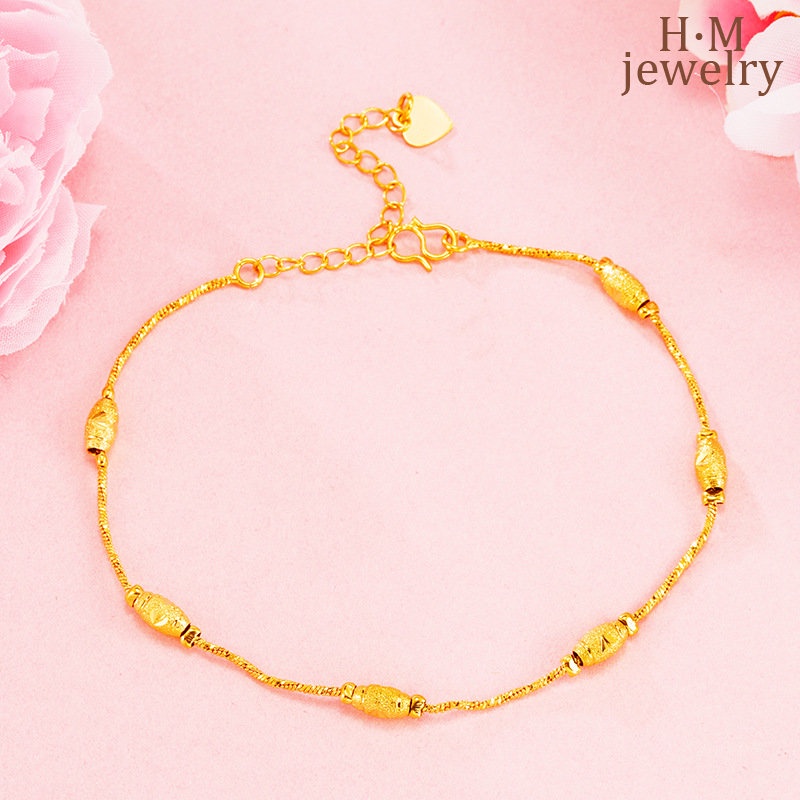 Gelang Kaki Fashion Emas 18K Kadar Tinggi Mewah Ringan2023Baru