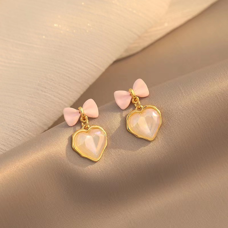 Anting Mermaid Ji Love Bow Anting Lucu Dan Manis