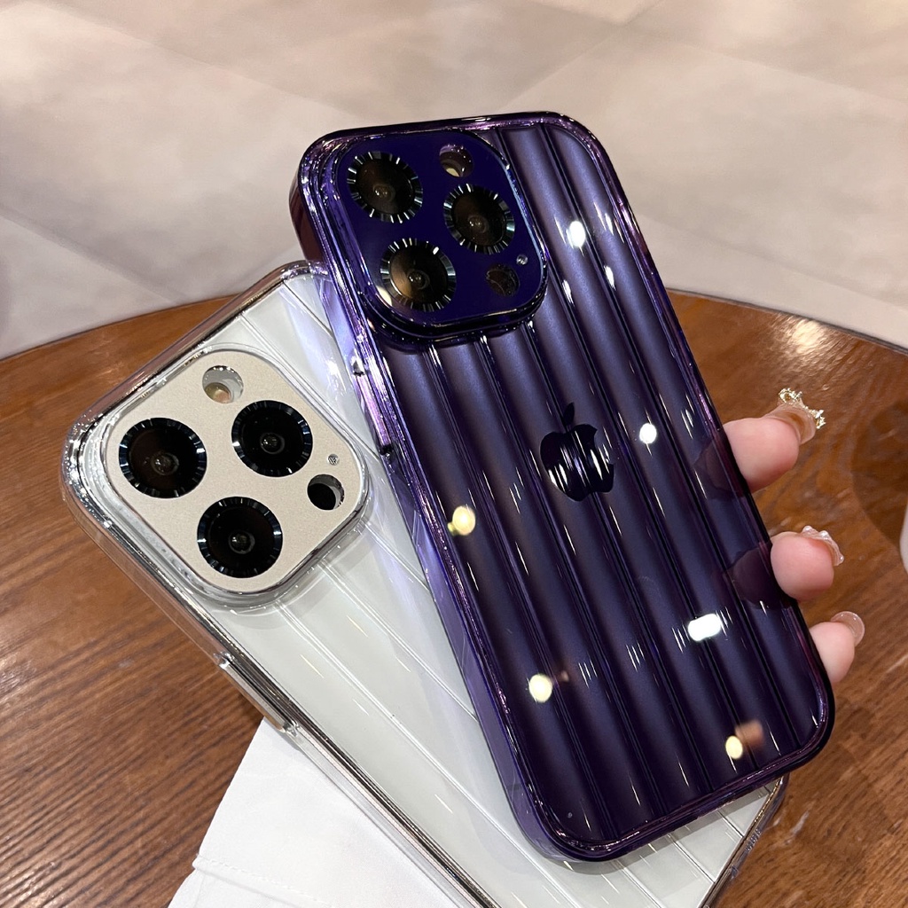 Hd Bening Airbag Shockproof Case iPhone 14 Pro Max Case12 13 Pro Max Case14 Plus Promax Kamera Perlindungan Lensa Mewah Protection Case