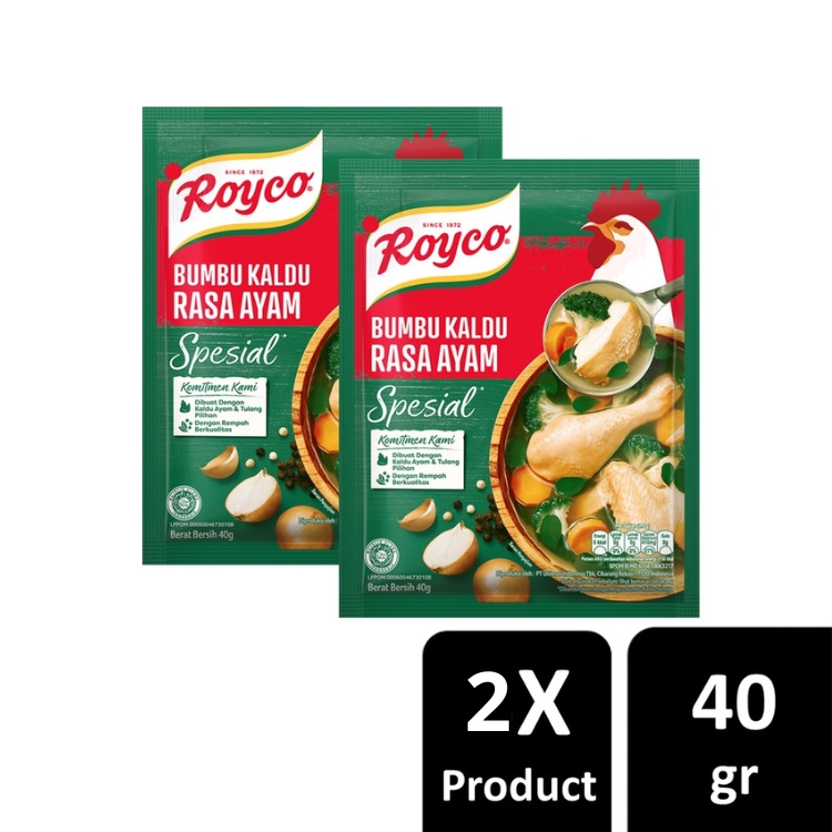 

Royco Bumbu Kaldu Ayam Spesial 40 g x2