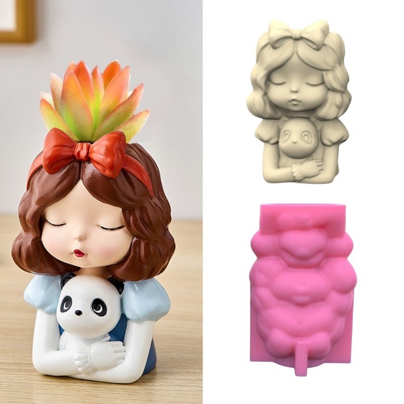 Siy Diy Pot Bunga Cetakan Silikon Kotak Penyimpanan Cetakan Resin Cetakan Beton Gypsum