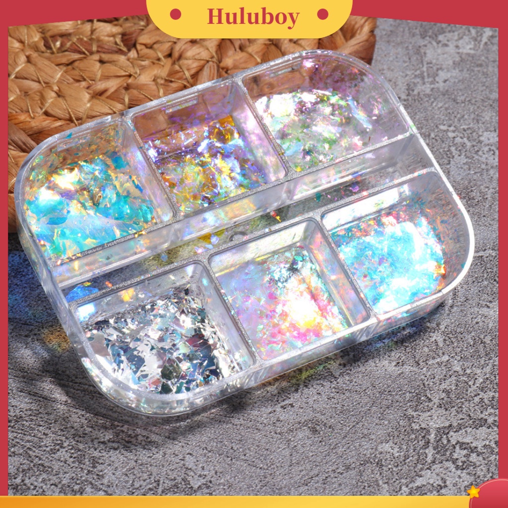 {In Stock} 1kotak Nail Sequin Shiny Vibrant Color Plastik Campur DIY Nail Glitters Sequin Manicures Designs Perlengkapan Kuku