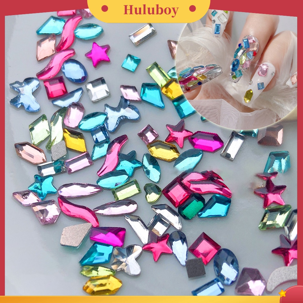 {In Stock} 100Pcs/Bag Kuku Berlian Imitasi Mengkilap Penampilan DIY Kristal Imitasi Halus Gadis Jari Manicure Ornamen Perlengkapan Kecantikan