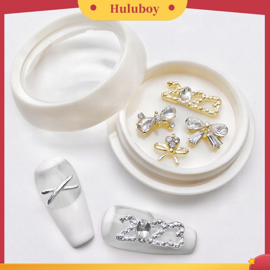 {In Stock} 10Pcs Berlian Imitasi Kuku Multiguna Mengkilap Tiga Dimensi Hias Anti Jatuh DIY Hadiah Nomor2023 Bow-knot Bintang Laut Nail Art Perhiasan Untuk Wanita