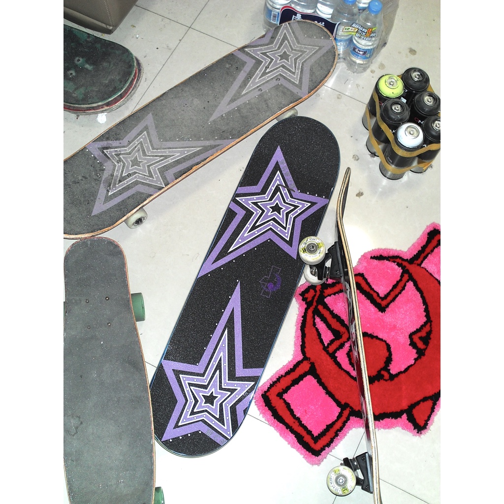 Band Star Punk Pasir Kasar y2k Sub Skateboard Aksesoris Skateboard Amplas