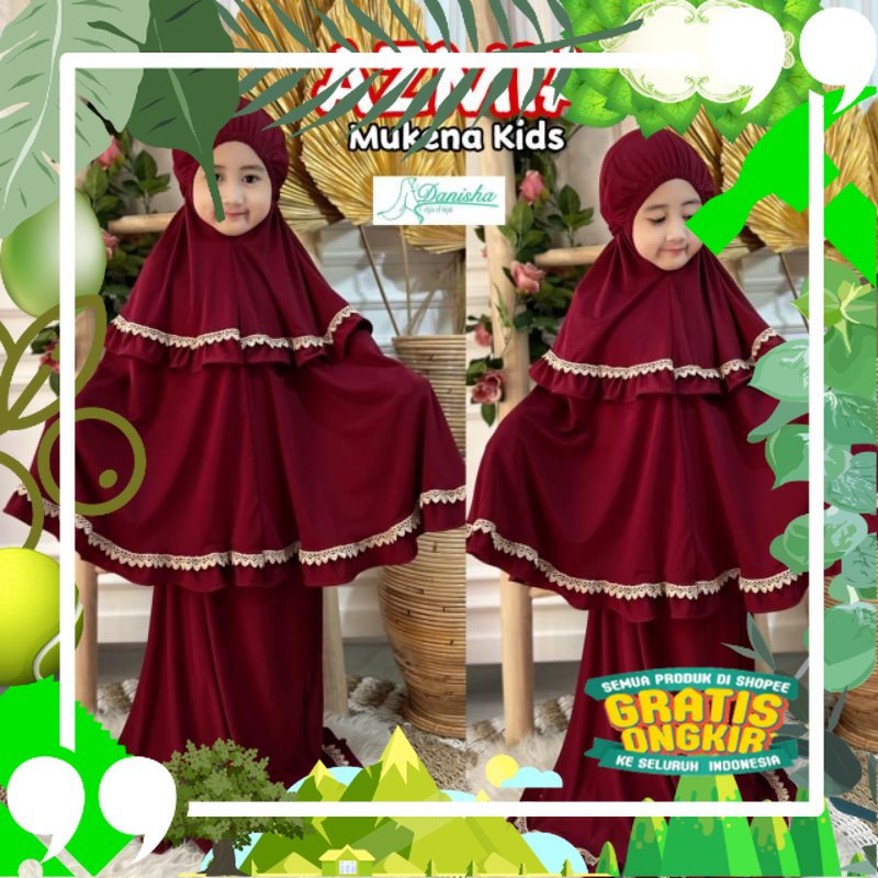 Mukena Mukenah Anak Azmia Kids Ori Danisha Hijab/ Trendy Modis
