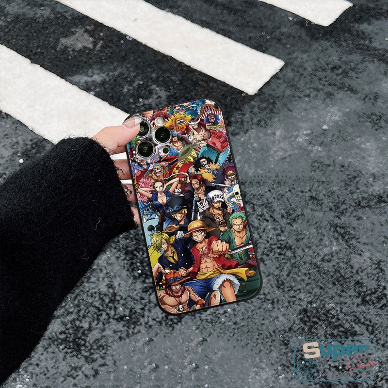 Casing Ponsel Anime One Piece Vivo Y16 Y12 Y02 Y35 Y22s Y31 Y30 Y20 Y20i Y51 Y91 V25E V23E Y53 Y11 Y93 Y15 Y30i Y22 Y50 Y12s Y20s Y12i Y15 Y95 Y91C Trendy Tepi Lurus Lembut Tpu Cover