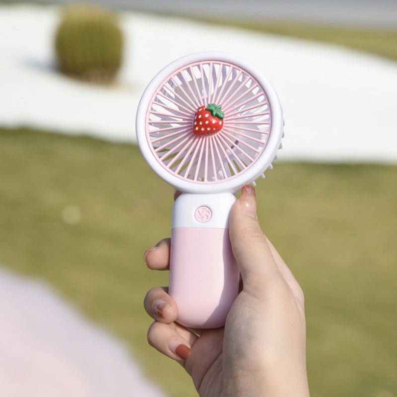 Kipas Angin mini Lucu Buah Buahan fortable Kecil handy fan USB rechargeable Kipas