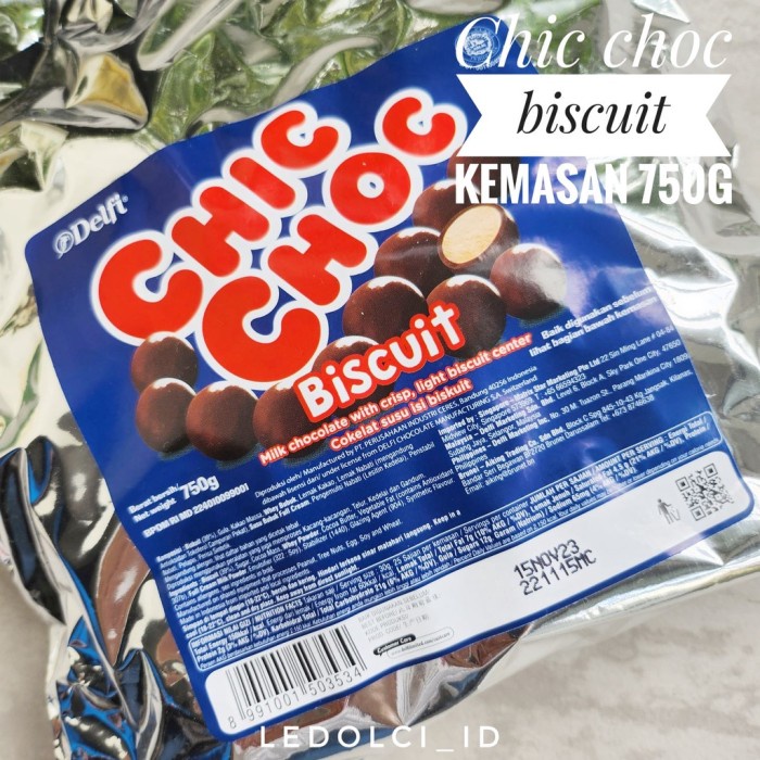 

CHIC CHOC BISKUIT COKLAT 750 GR | DELFI CHIC CHOC BISKUIT COKLAT BULAT