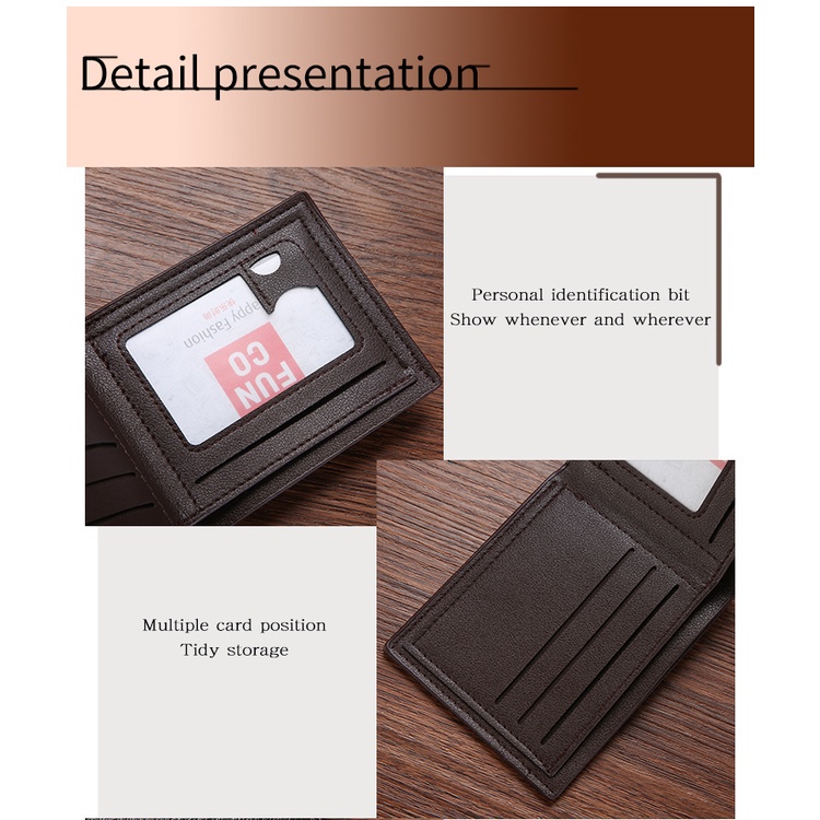 KeiKei D1901 Dompet Pria Lipat Men Fashion Letter Wallet