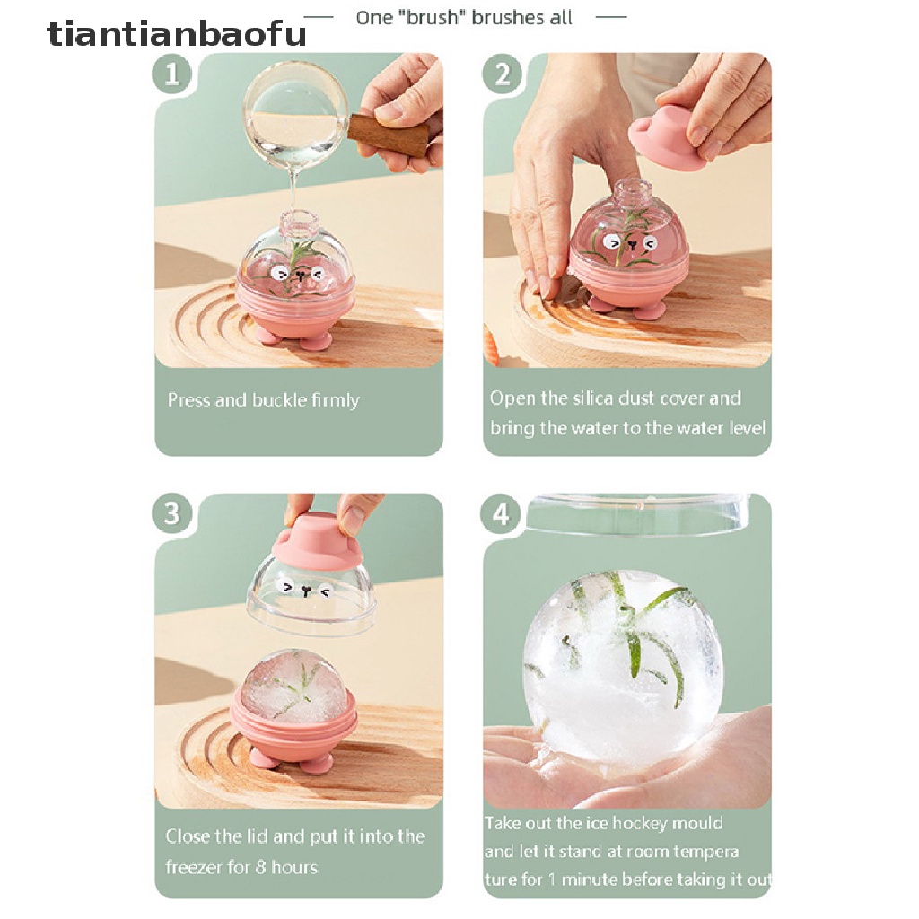 [tiantianbaofu] Whiskey Spherical Ice Cube Light Bulbs Cetakan Es Ball Maker Cetakan Bar Tools Butik