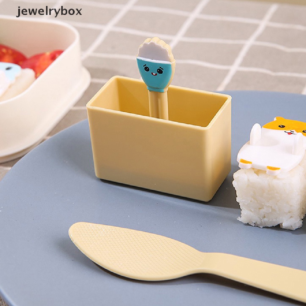 [jewelrybox] 1set Rice Ball Cetakan Bento Maker Alat Masak Sushi Rice Mold Dapur Gadget Butik