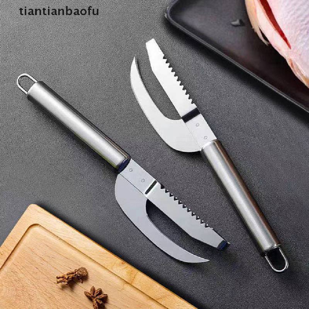 [tiantianbaofu] 2in1 Sikat Kulit Ikan Fast Remove Fish Scale Scraper Planer Tool Butik Ikan