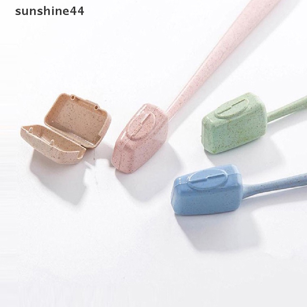 Sunshine 4Pcs/set Penutup Kepala Sikat Gigi Mini Portable Tooth Brush Holder Cap Untuk Perjalanan Luar Ruangan Rumah Tangga Kamar Mandi Organizer Aksesoris ID