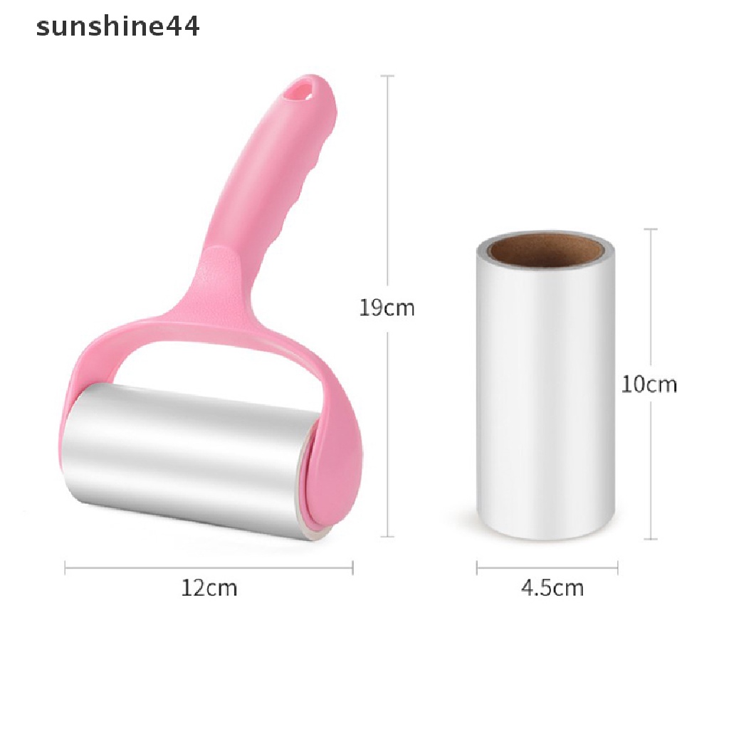 Sunshine Lint Rollers Pet Hair Remover Lint Remover Debu Roller Pakaian Karpet Lengket 10 cm Roll Brush Kit ID