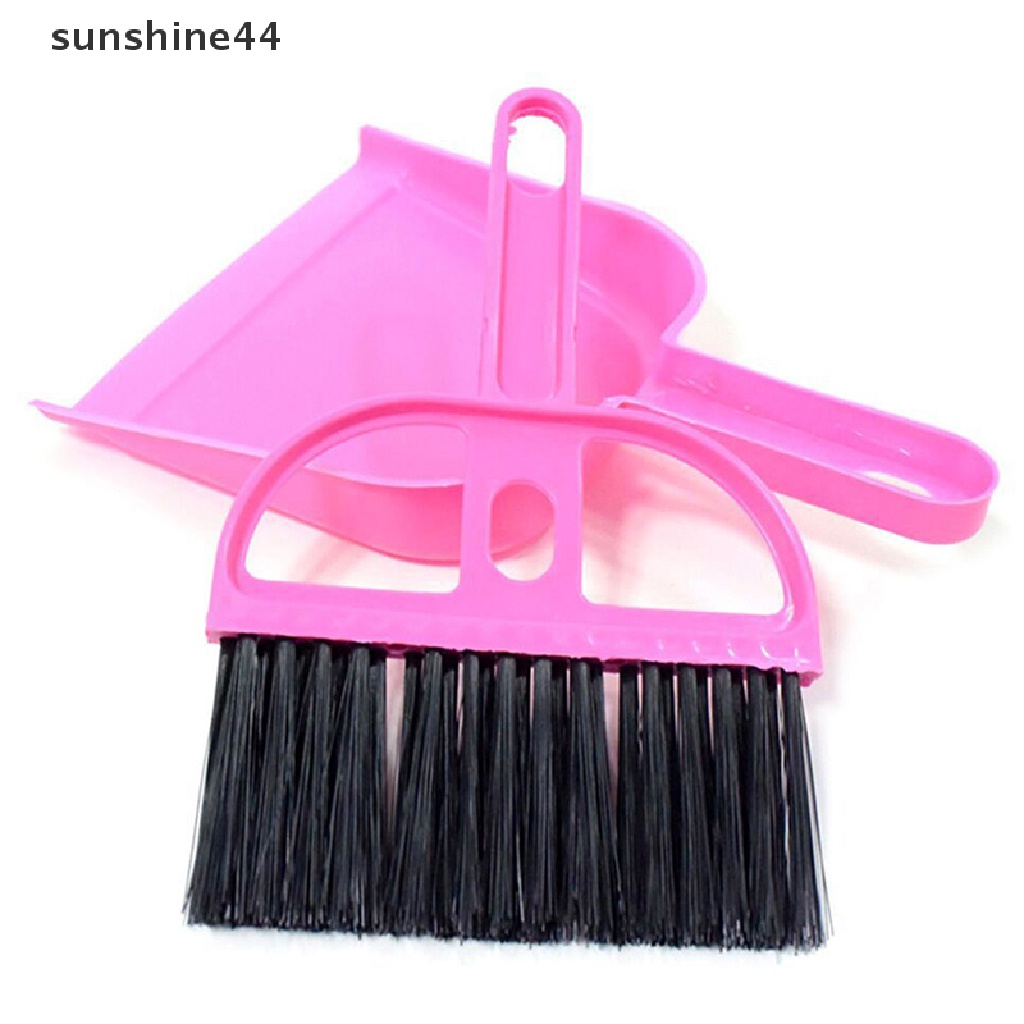 Sunshine Sikat Pembersih Mini Sapu Pengki Set Desktop Sweeper Alat Pembersih Sampah ID