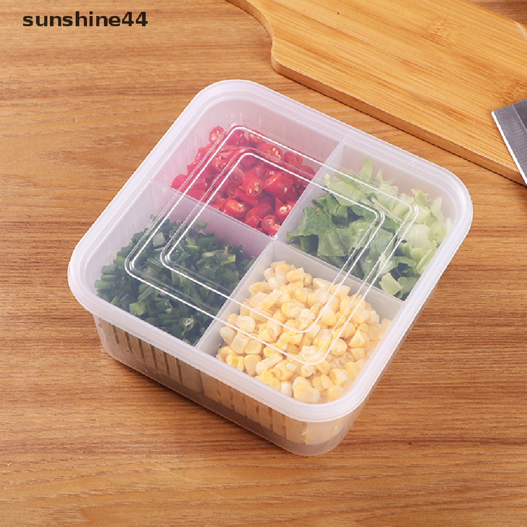 Sunshine Kitchen Gadget Kotak Penyimpanan Plastik Fresh-Keeping Box Kulkas Fruit Crisper ID