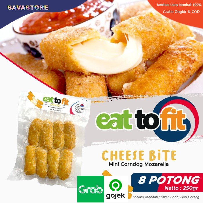 CORNDOG MINI CAMILAN KOREAN FOOD FROZEN FOOD EAT TO FIT CHEESE BITE MINI