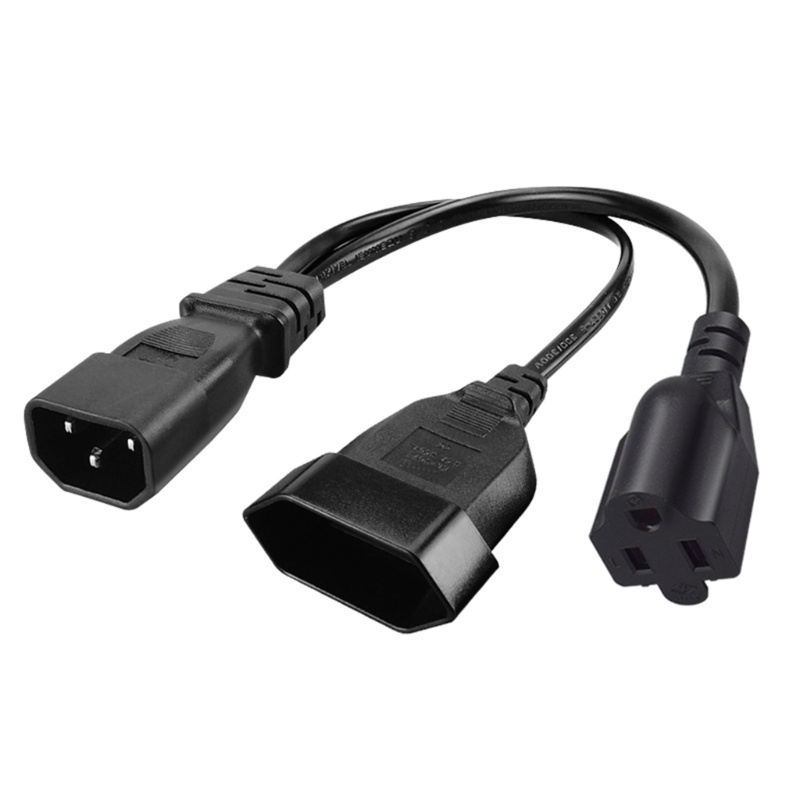 Zzz 1ft 32cm IEC320 C14 Ke Nema 5-15R+EU4 0mm AC-Power Extension Cable Kabel Adapter