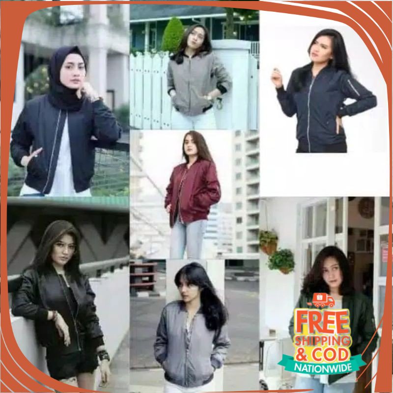 PROMO BIG SIZE JAKET BOMBER JUMBO/ Jaket Bomber Wanita Premium Jaket Bomber Cewek Jumbo XXL XXXL