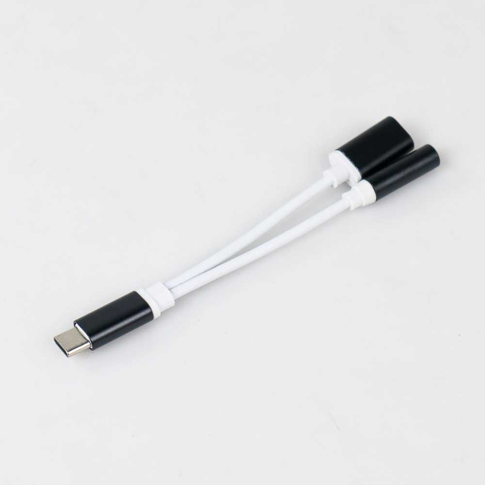 Adapter 2 in 1 USB Type C to AUX 3.5mm Headphone USB Type C S K06