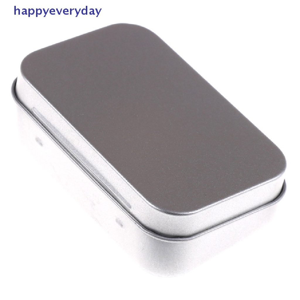 [happy] 95 * 60 * 20mm Metal Tin Flip Storage Box Case Organizer Untuk Kunci Permen Koin [ID]
