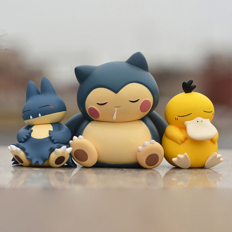 Anime Pokemon Angka Mainan Tidur Starry Dream Series Psyduck Snorlax 6-7cm PVC Action Figure Kartun Mengumpulkan Mainan Model Boneka