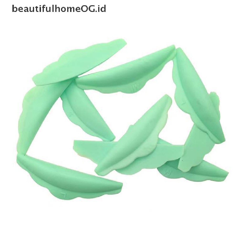 // Lebaran// 5pasang Lash Lift Lifg Curlers Curl Silicone Shields Pads Hijau Reusable **