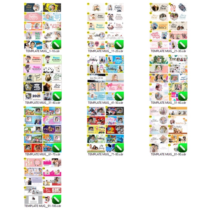 100 Desain MUG CorelDraw v17