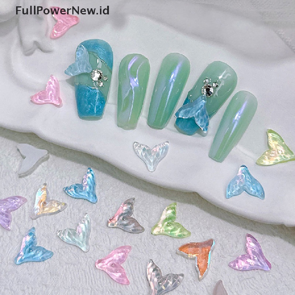 Power 20PCS Nail Art Rhinestones Glitter Ekor Ikan Kristal Permata 3D Tips DIY Dekorasi ID