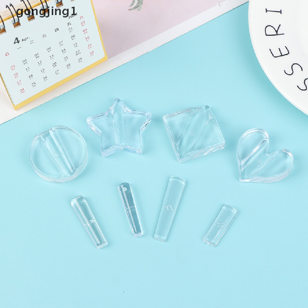 Ggg 1Pcs Cetakan Nail Art Curvature Membuat Stiker Kuku Metal Curl Sharp Model Frame ID