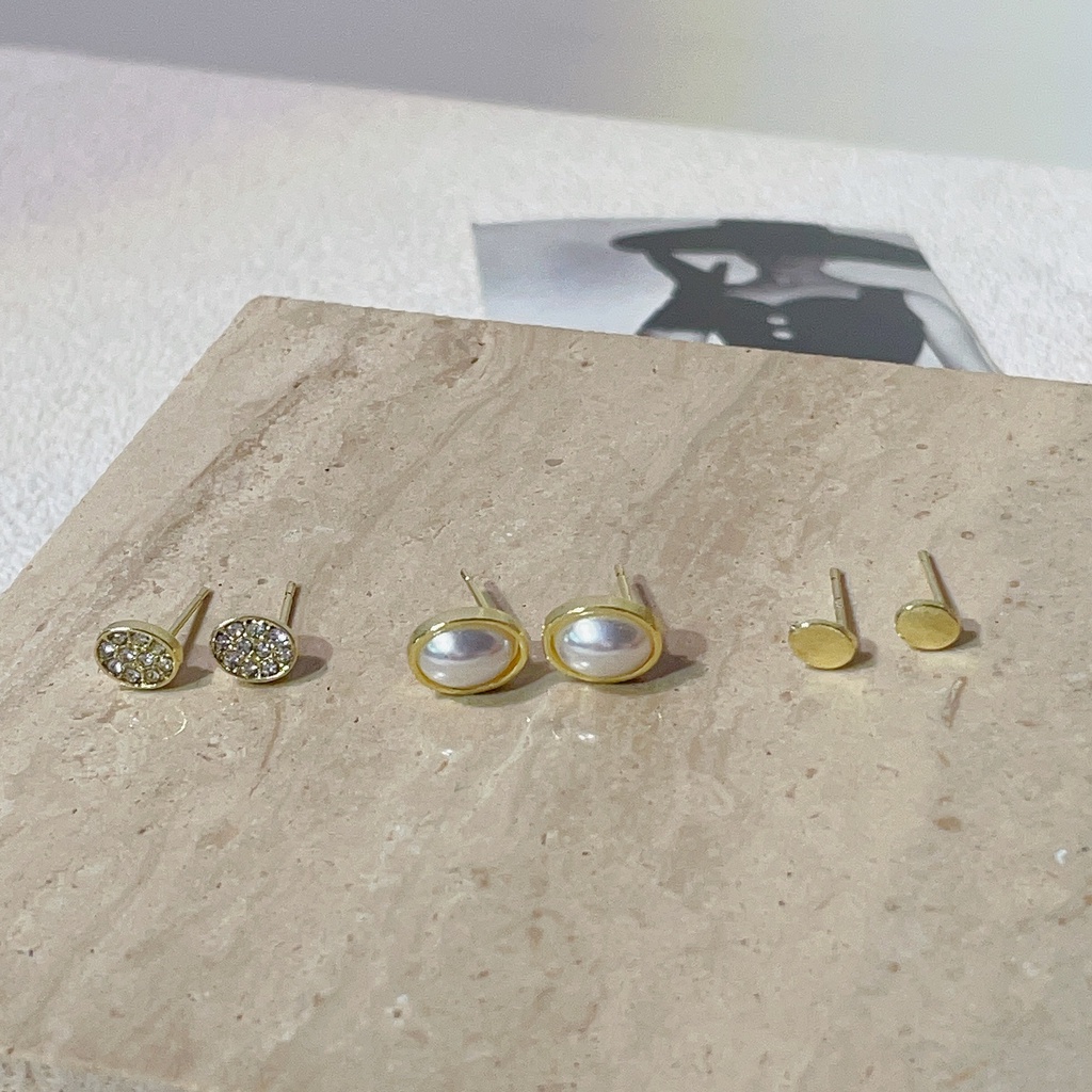 2023pasangan Baru Wanita Sederhana Kecil, Kecil Dan Indah Waktu Anting Enam Potong