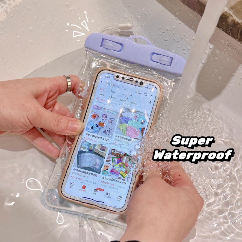 Lucu Airbag Tahan Air Telepon Kasus Menyelam Renang Universal Smartphone Seal Perlindungan Kantong 10 M Bawah Air Olahraga Telepon Tas Pantai Perjalanan