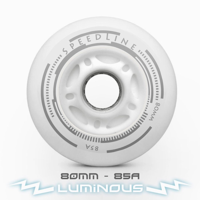 Luminous wheels Inline skate Speedline Ban sepatu roda nyala LED 80mm