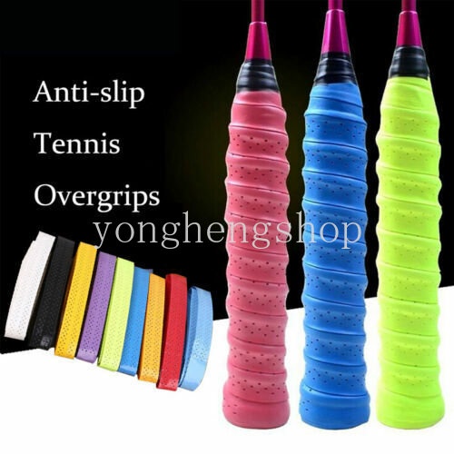 1pcs Anti-slip Raket Grip Raket Badminton Overgrips Tape Pancing Grips Sweat Band Raket Tenis Tali Serap Keringat Genggaman Tangan