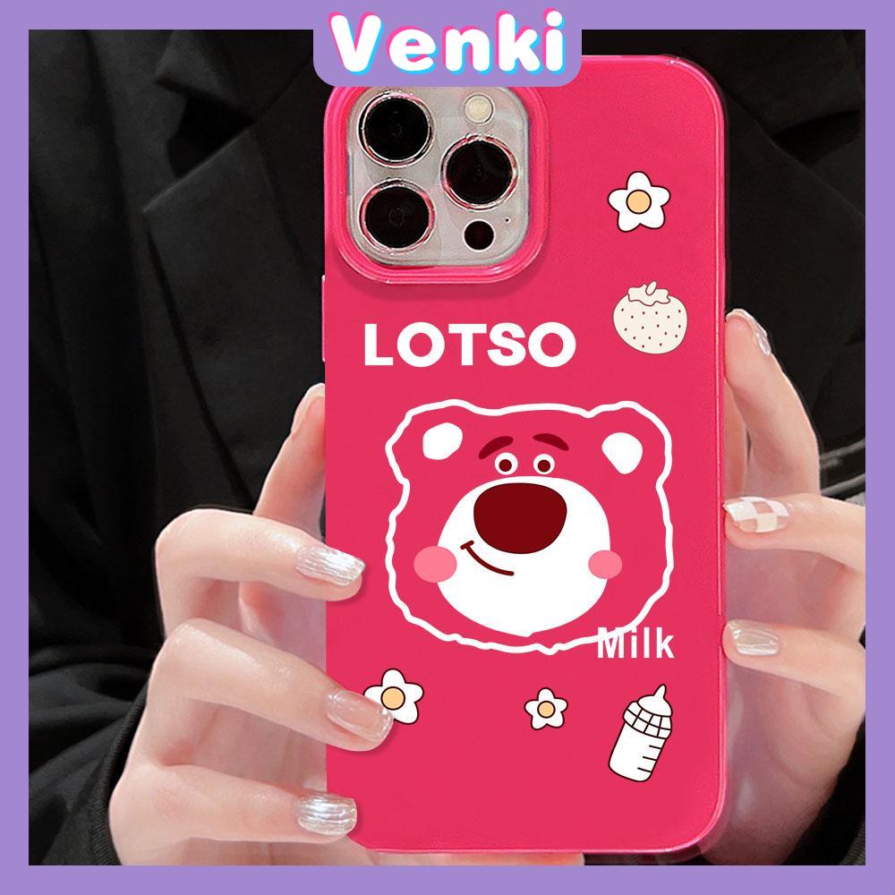 Case for iPhone 11 Soft TPU Glossy Rose Red Candy Case Cute Cartoon Bear Camera Protection Shockproof For iPhone 14 13 12 11 Pro Max 7 8 Plus X XR