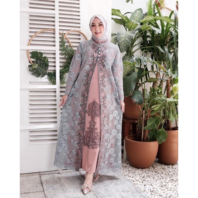 RAIHANA SET - Gamis Tille - Gamis Brukat - Gamis Mewah - Gamis Pesta